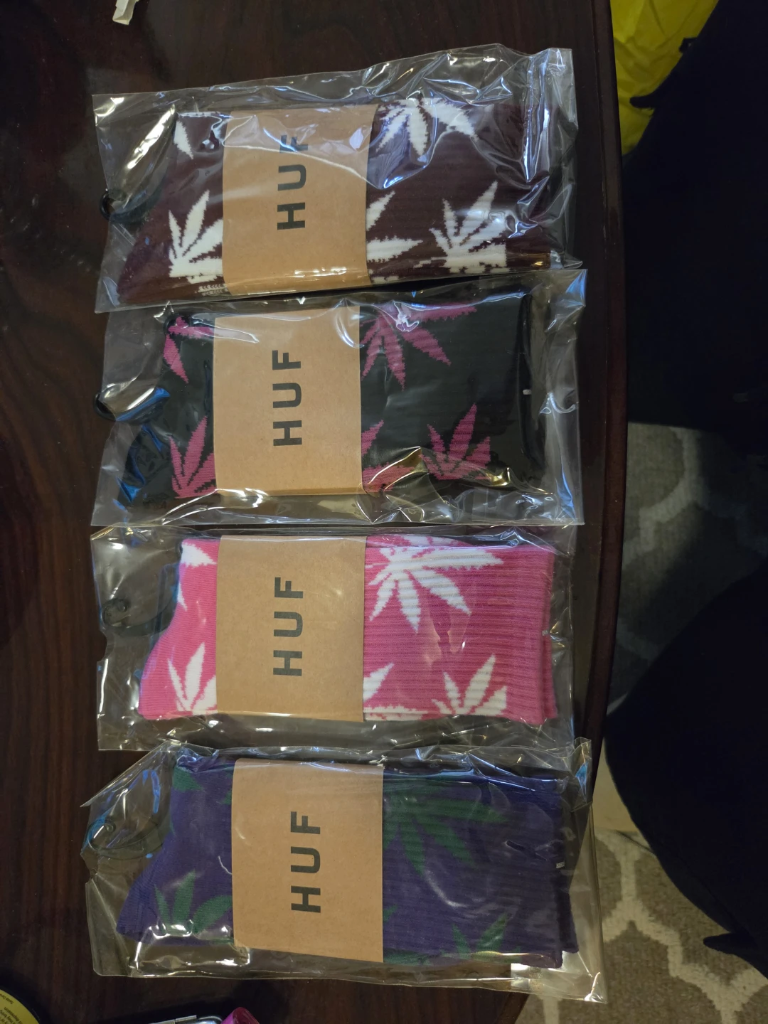 HUF Socks - 4 Pairs - Leaf Pattern