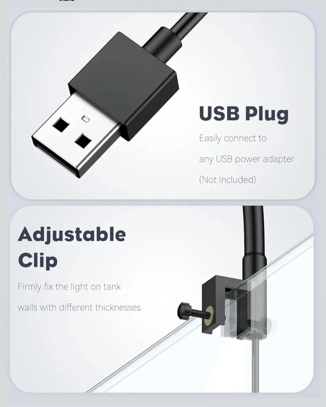 LED Aquarium Light Clip On Fish Tank Light USB - photo 4