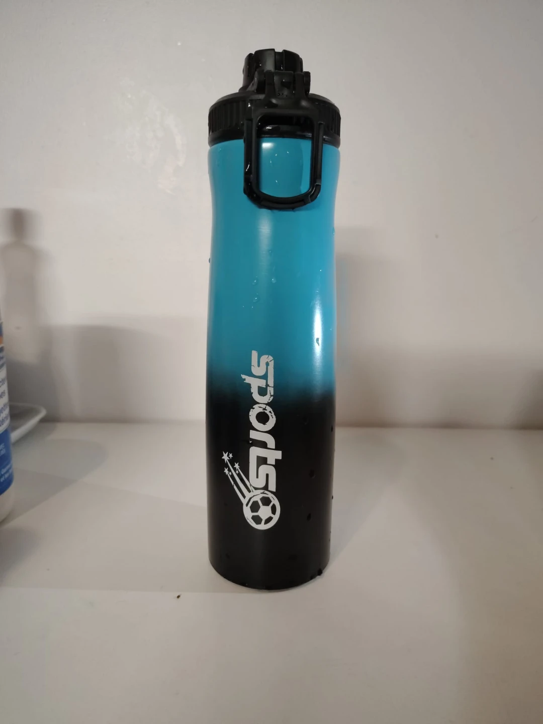 Sports Water Bottle - Blue/Black Gradient