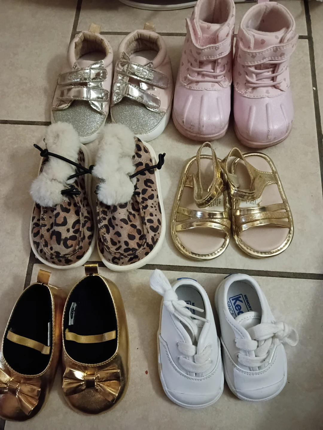 Baby Girl Shoes Bundle - 3-6m - 4c mixed  (various brands)