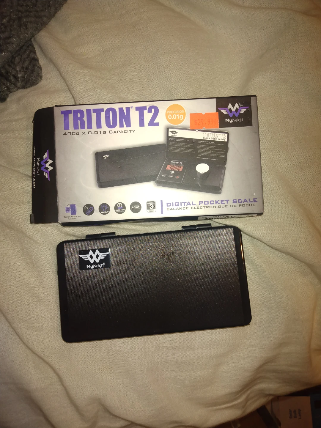 Brand New MyWeigh Triton T2 Digital Pocket Scale 400g x 0.01g - photo 3