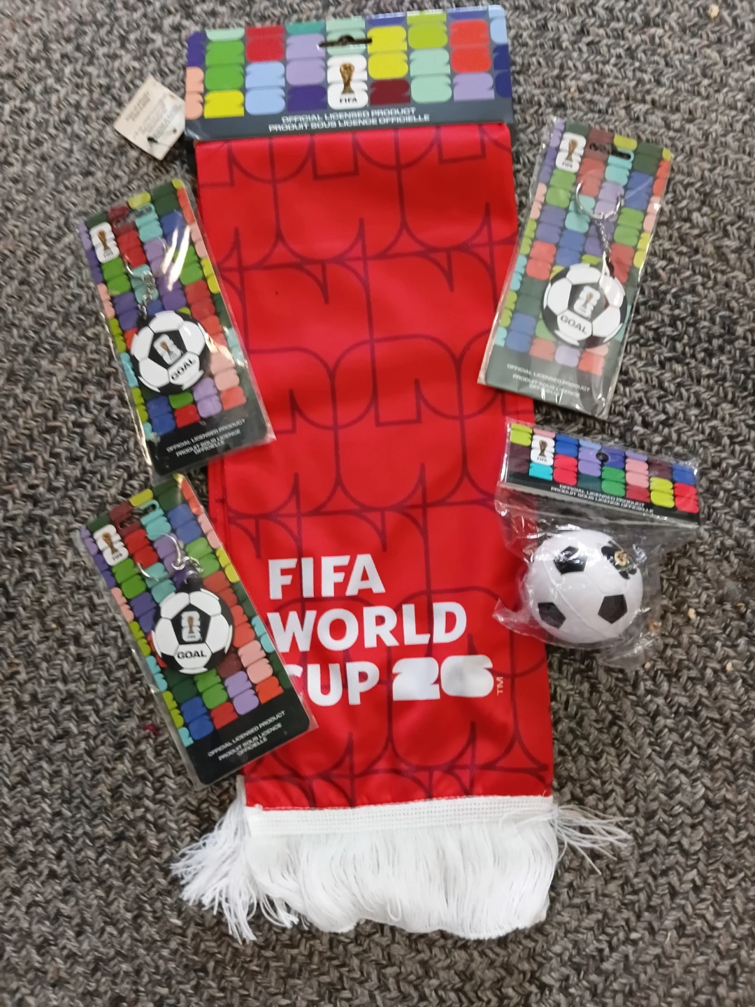 FIFA World Cup 2026 Scarf and Keychains Set