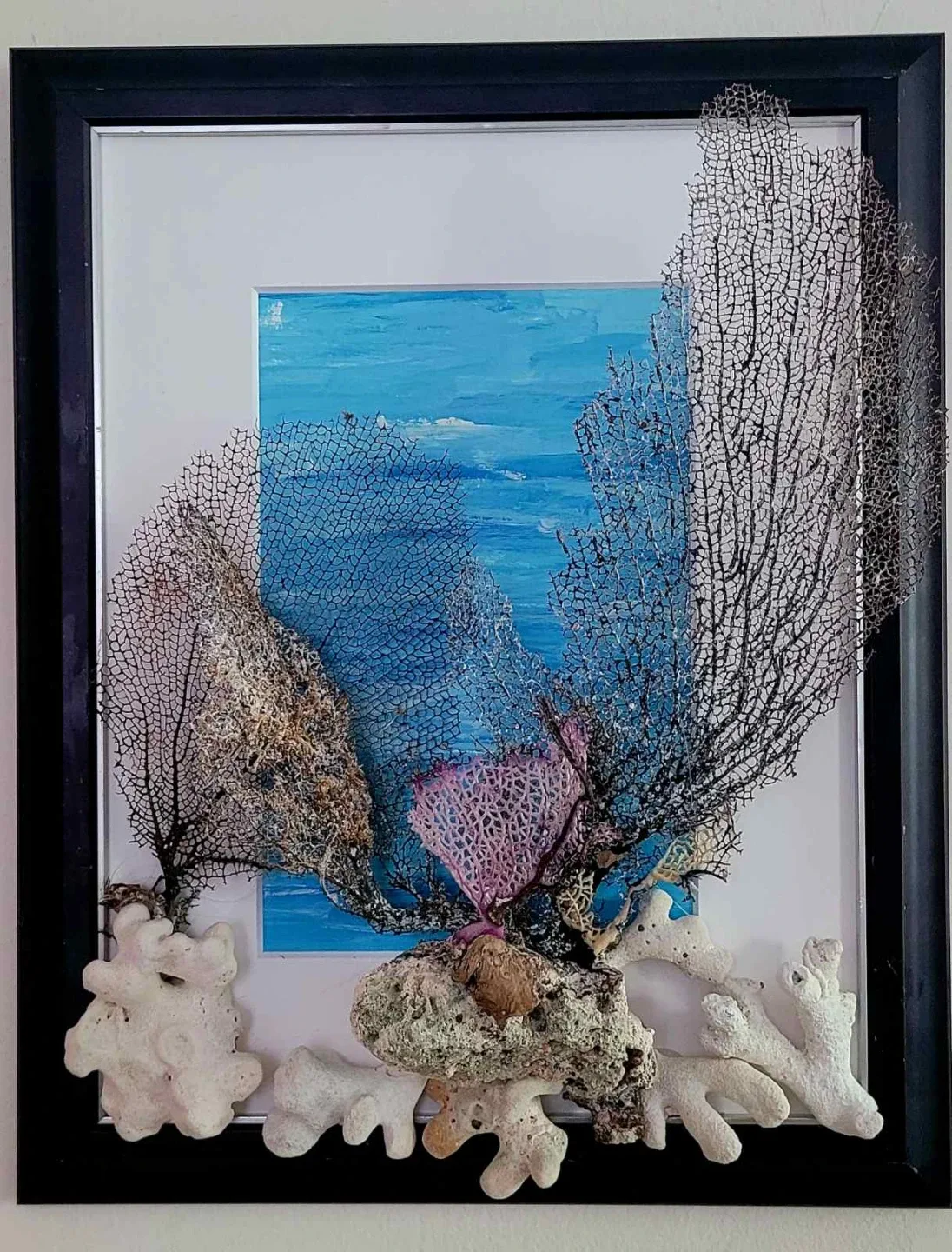 Framed Sea Fan and Coral Wall Art - photo 2