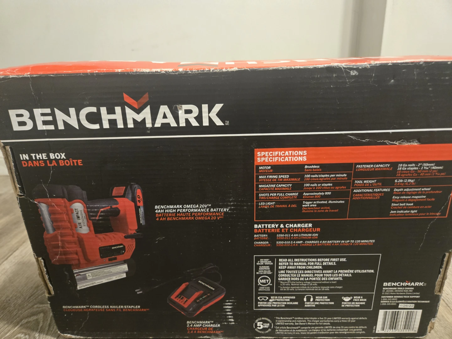 Benchmark 20V MAX Brushless Cordless Nailer/Stapler - photo 2