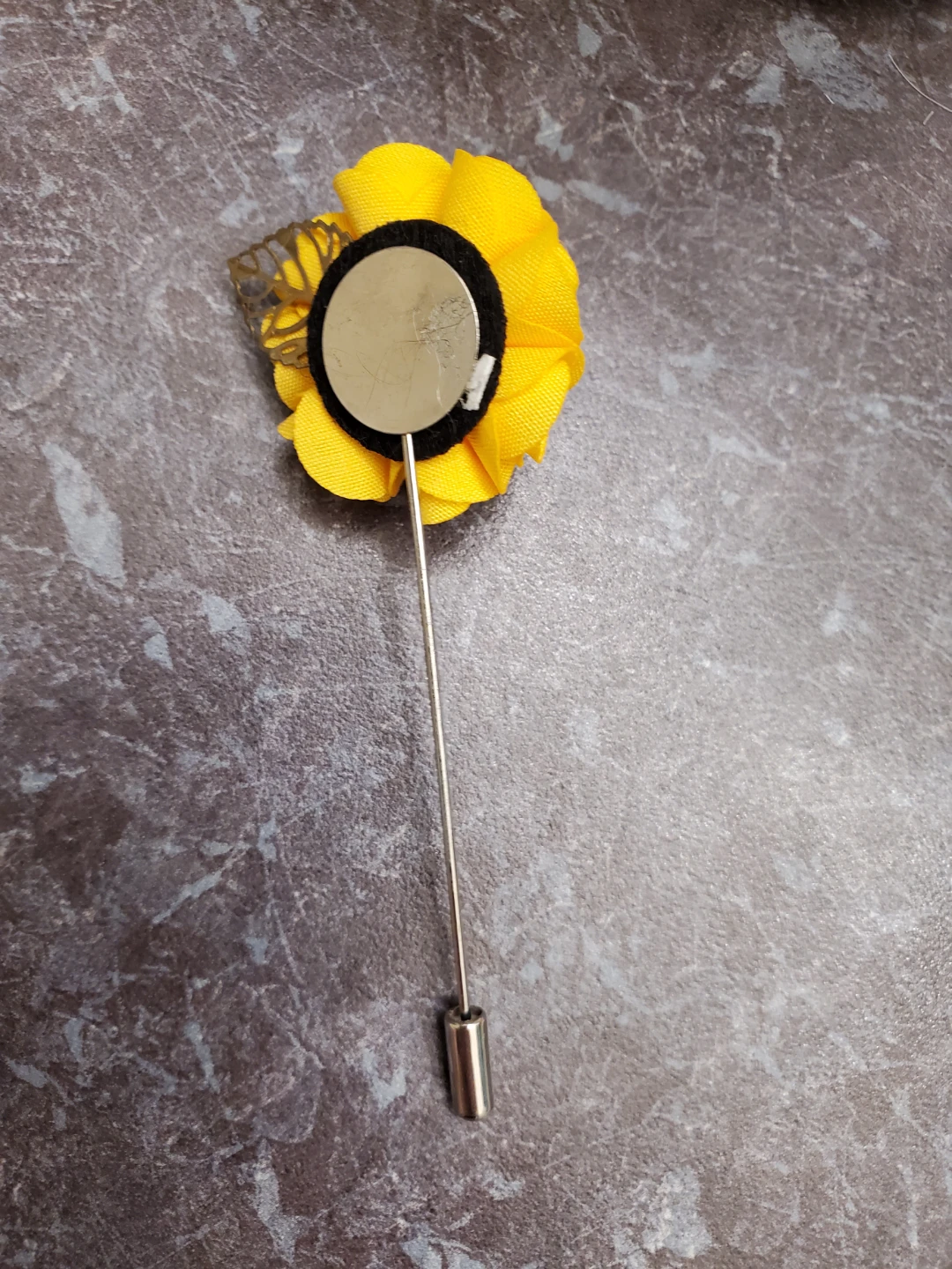 Yellow Flower Lapel Pin Brooch - photo 2