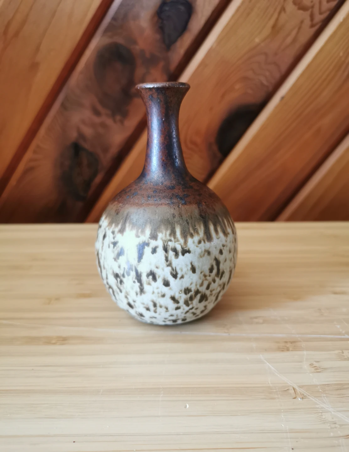 Vintage Signed Handmade Studio Pottery Bud Vase Lorraine Oberg - photo 2