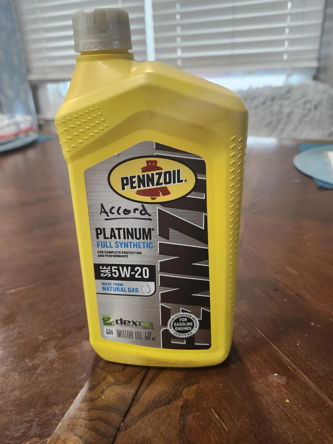 Pennzoil Platinum Full Synthetic 5W-20 Motor Oil 1 Qt