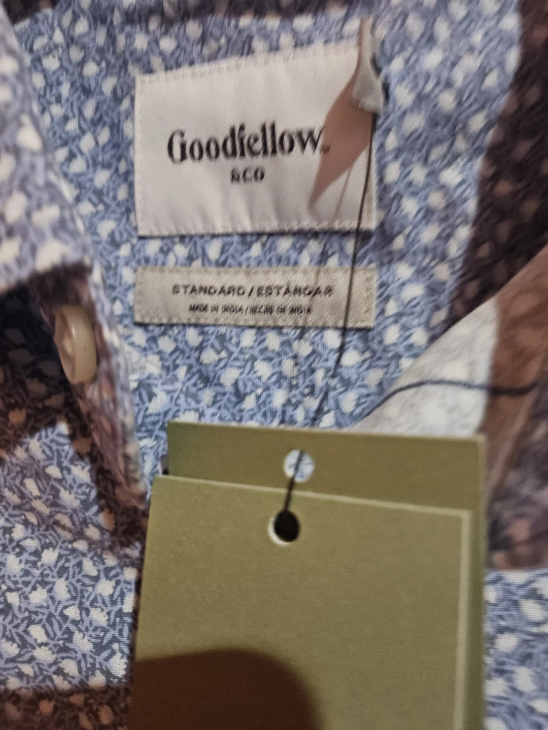 Goodfellow & Co Men's Short Sleeve Blue Floral Shirt - Size M - photo 3