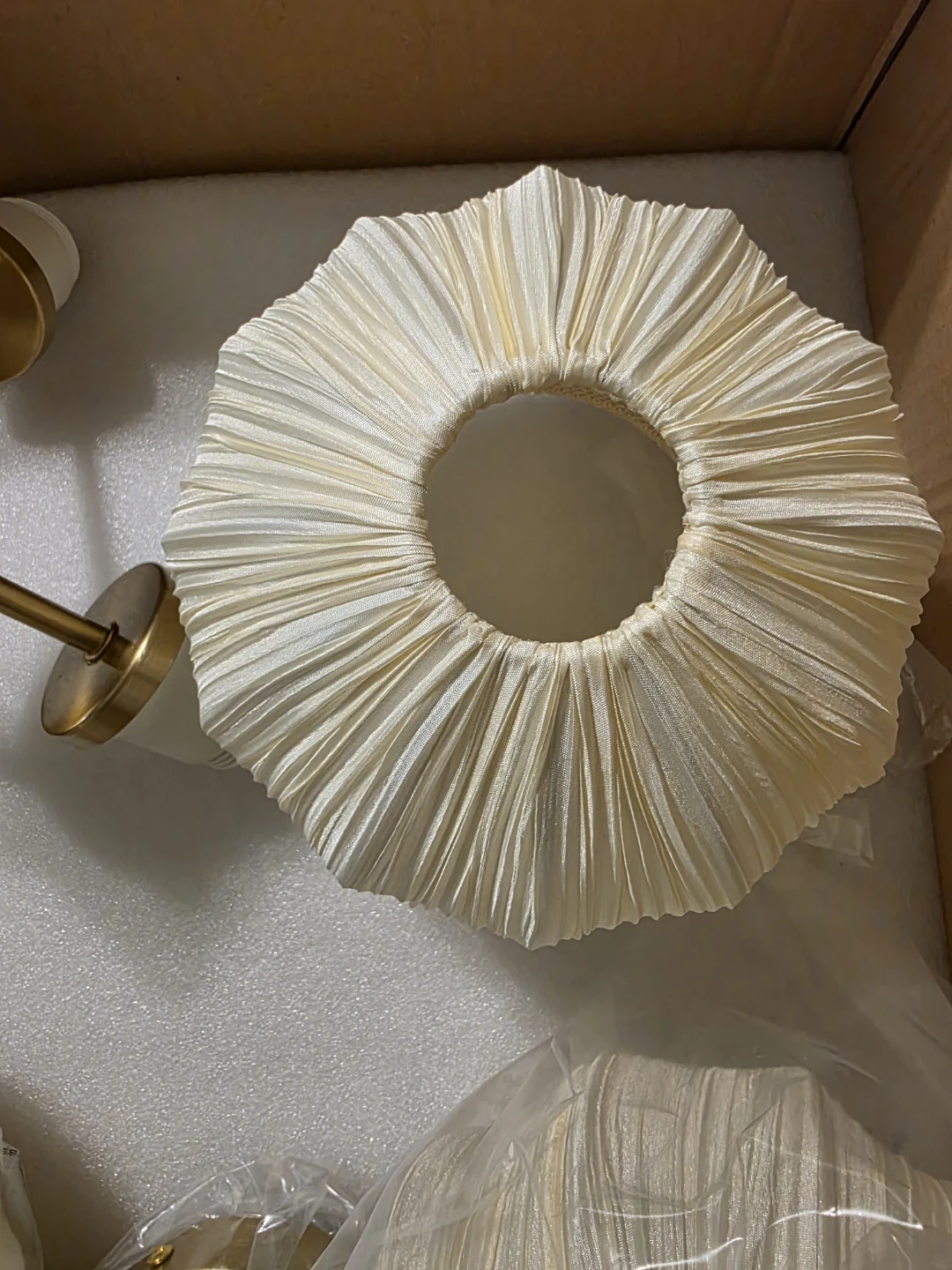 17.7" Gold 3-Light Semi Flush Mount Ceiling Light Fixture - photo 4