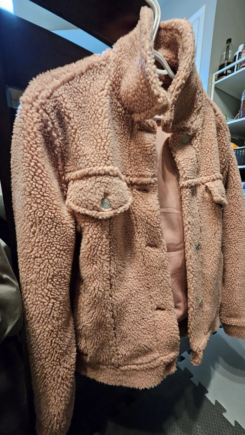 GAP Sherpa Trucker Jacket - Rose - Size M - photo 3