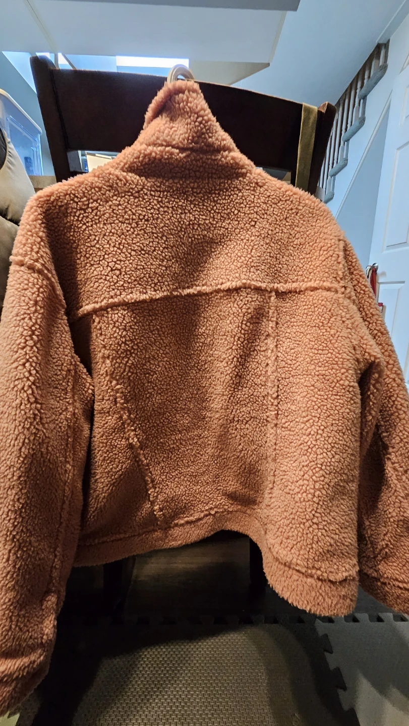 GAP Sherpa Trucker Jacket - Rose - Size M - photo 5