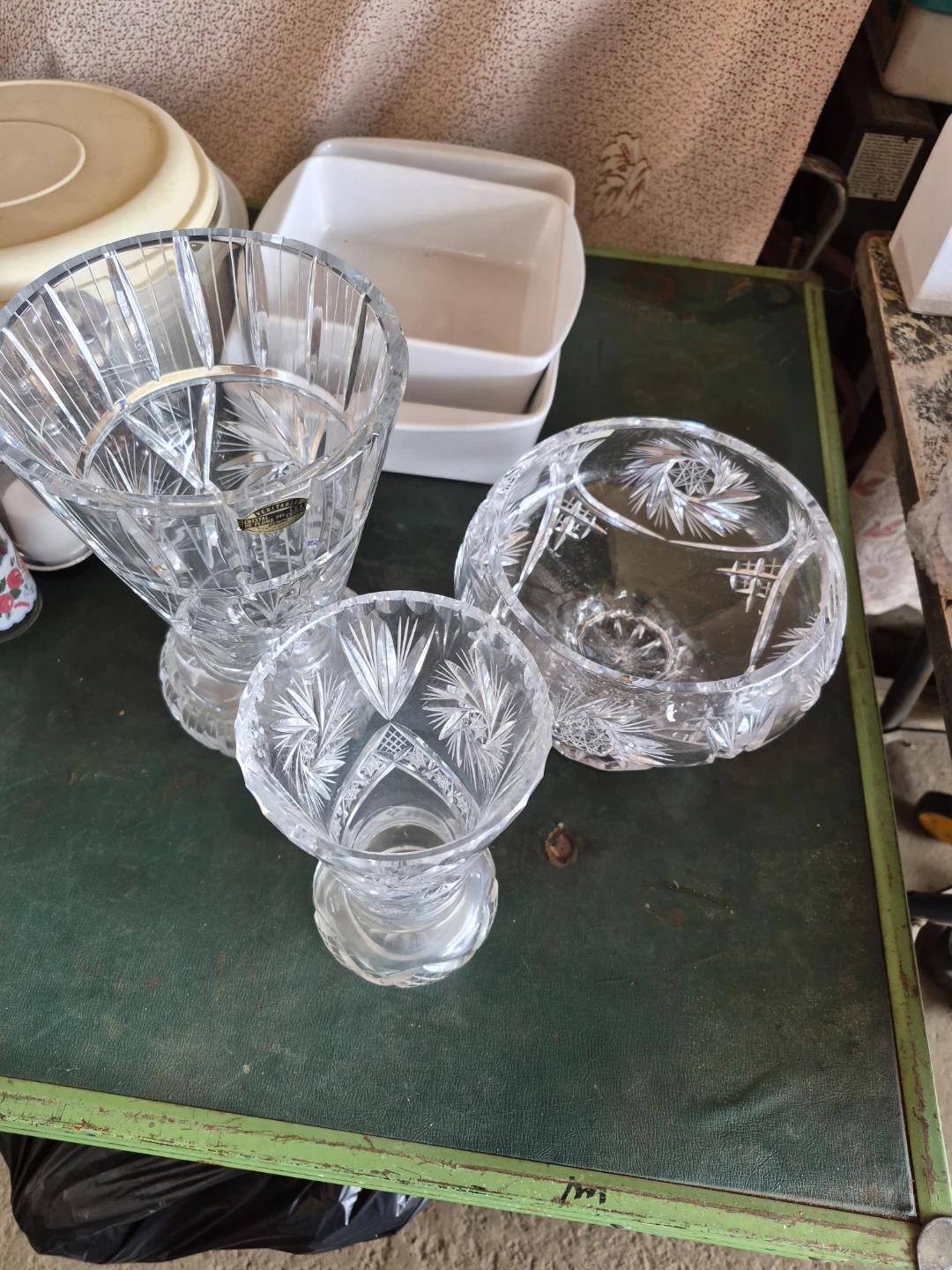 Crystal Glass Vases and Bowl Set - photo 2