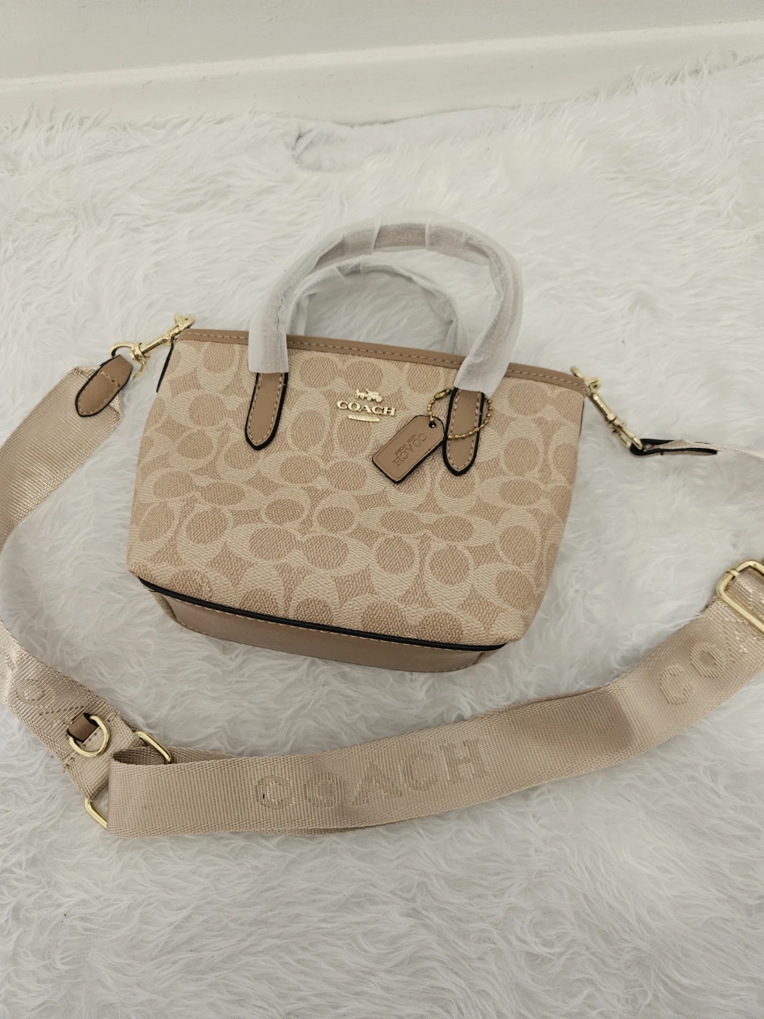 Coach Mini Tote Bag - Tan Signature - photo 2