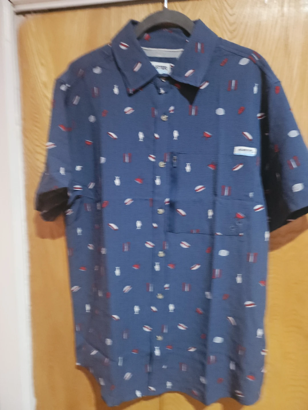 XCASTER OUTDOOR Men's Short Sleeve Button-Up Shirt - Size M
