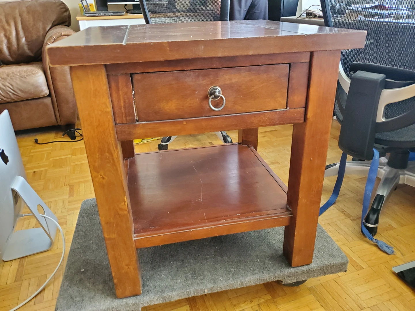 Wood side table