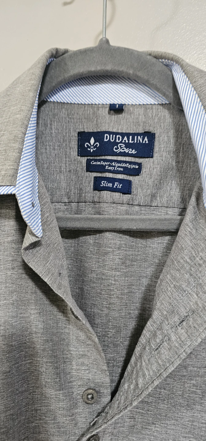 DUDALINA Slim Fit Long Sleeve Shirt - Grey - photo 2