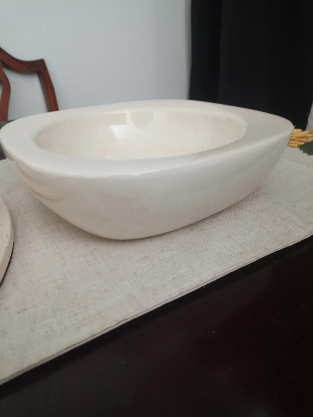 White Ceramic Serving Bowl - photo 2