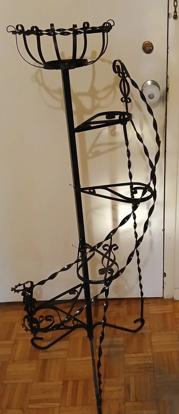 Vintage wrought iron Tiered Plant Stand - photo 4