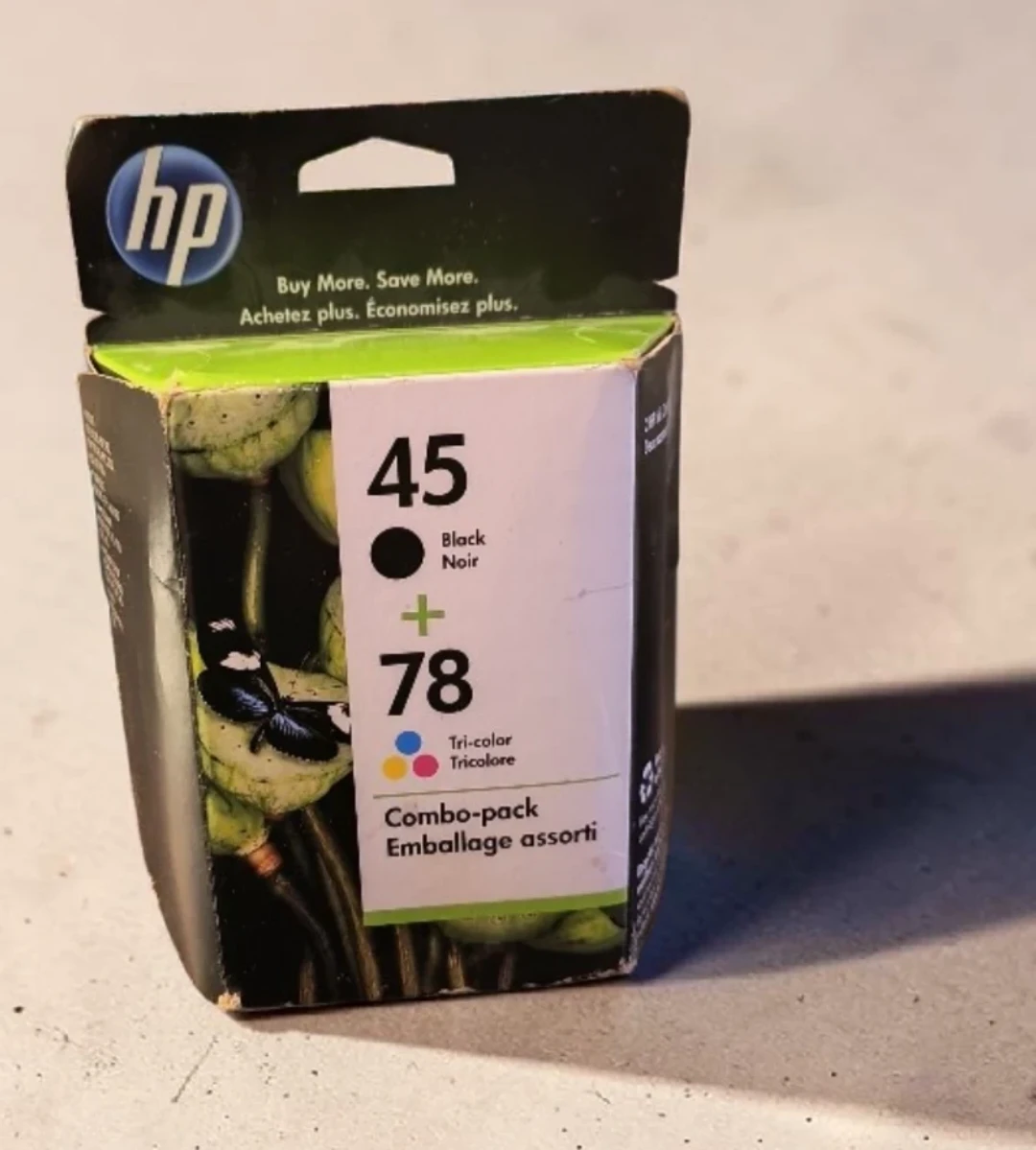 HP 45 Black & 78 Tri-color Ink Cartridge Combo Pack