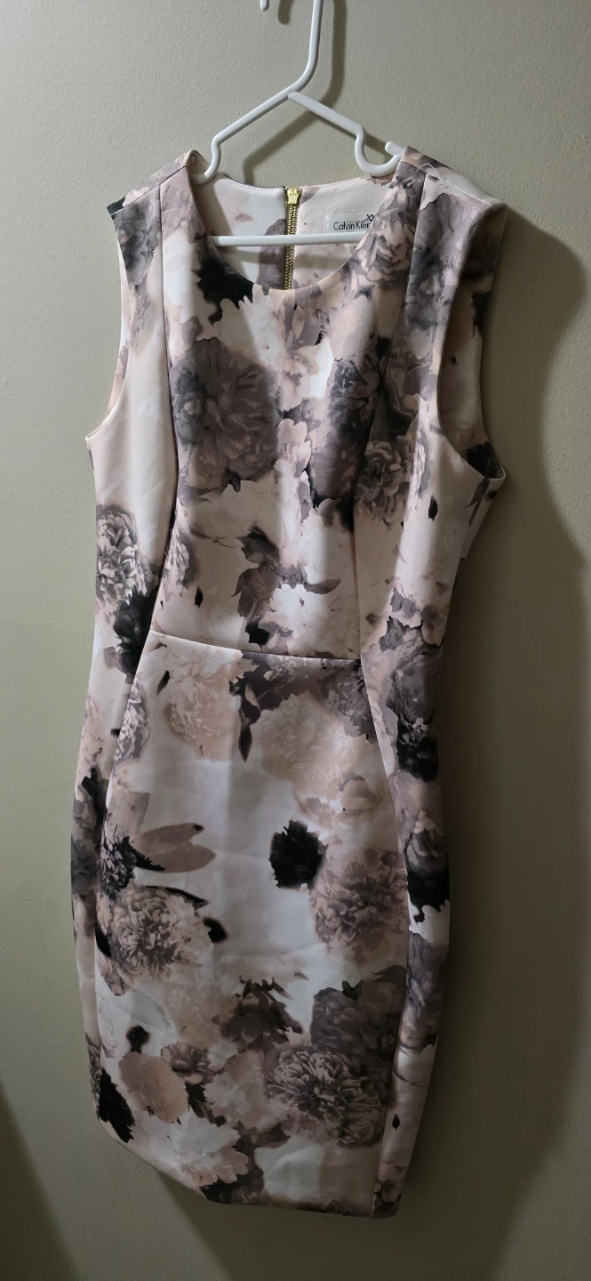 Calvin Klein Floral Sheath Dress Size 10