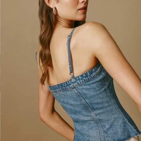 BNWT Reformation Denim Coco Top Size 4 - photo 5