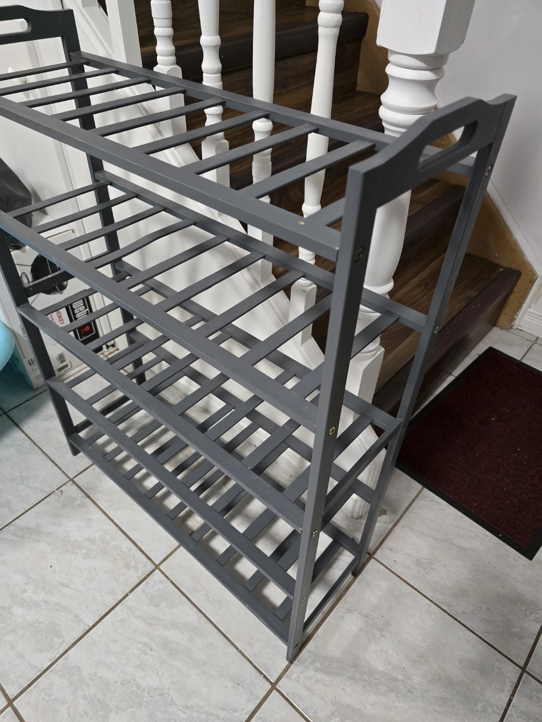 Bamboo Grey 5-Tier Shoe Rack - photo 3