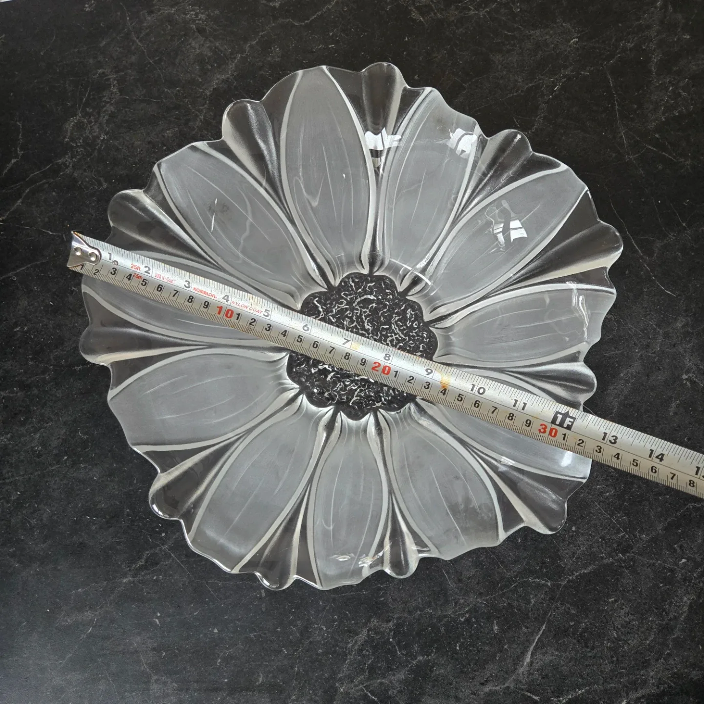 Glass Sunflower Serving Bowl - photo 4