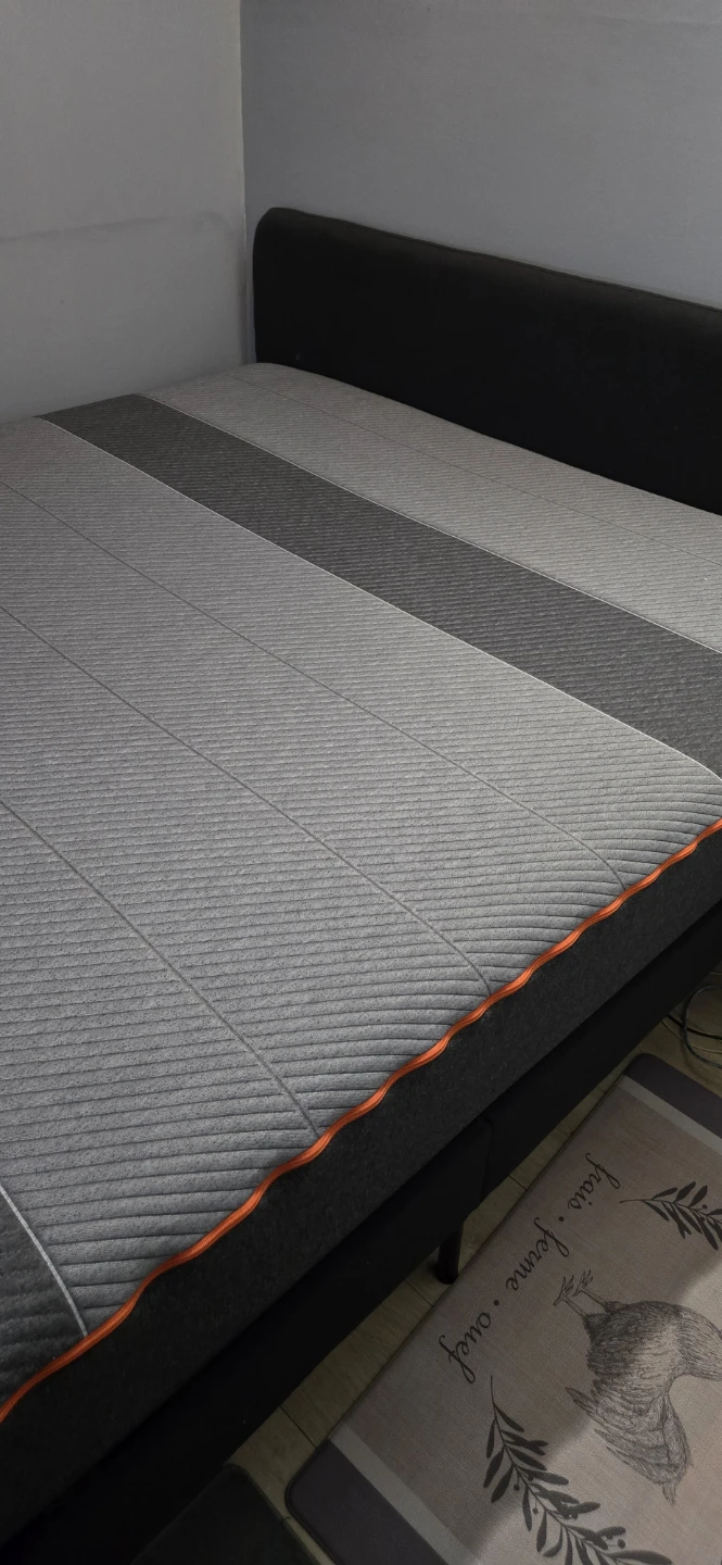 Grey striped mattress