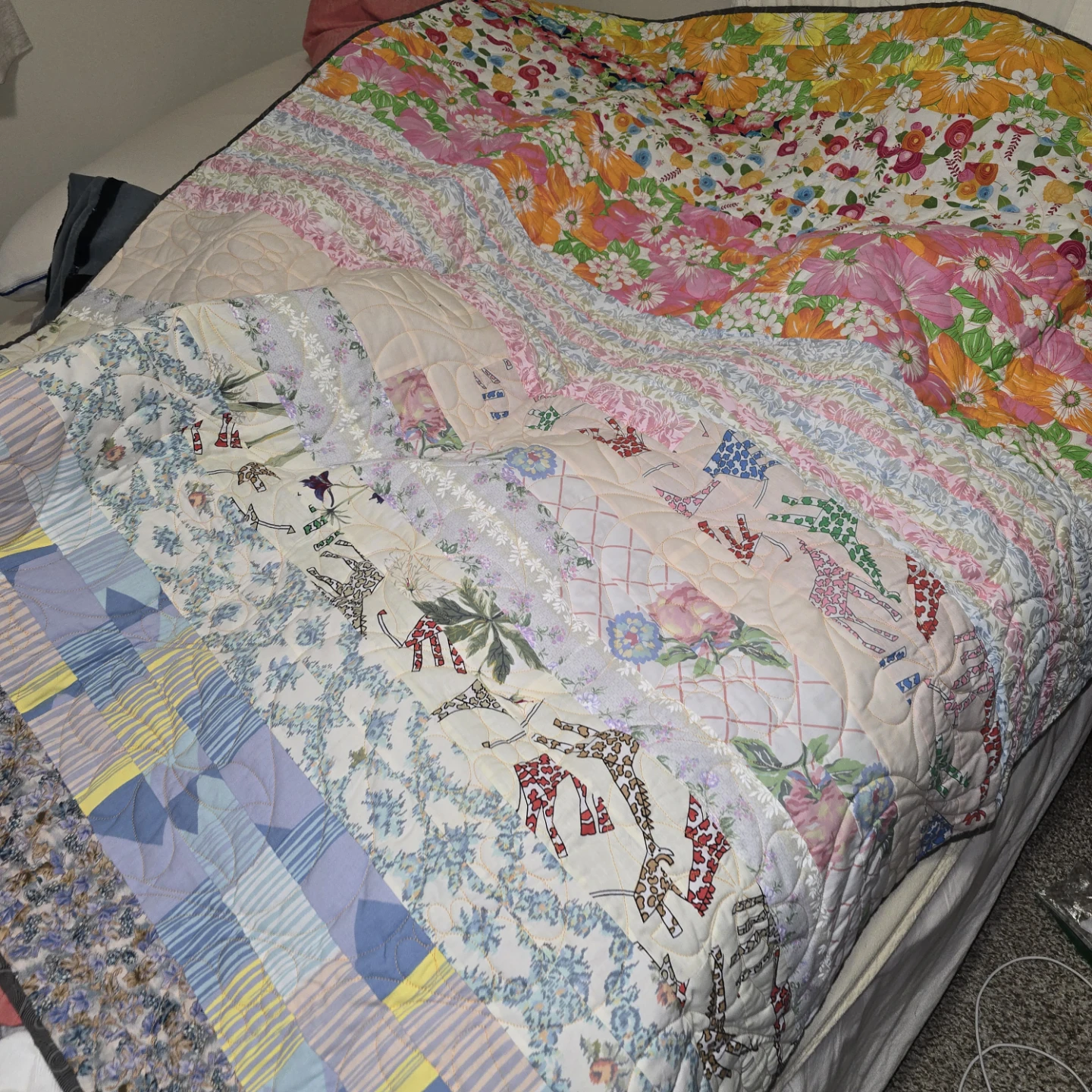 Handmade Quilted Blanket Throw - photo 3