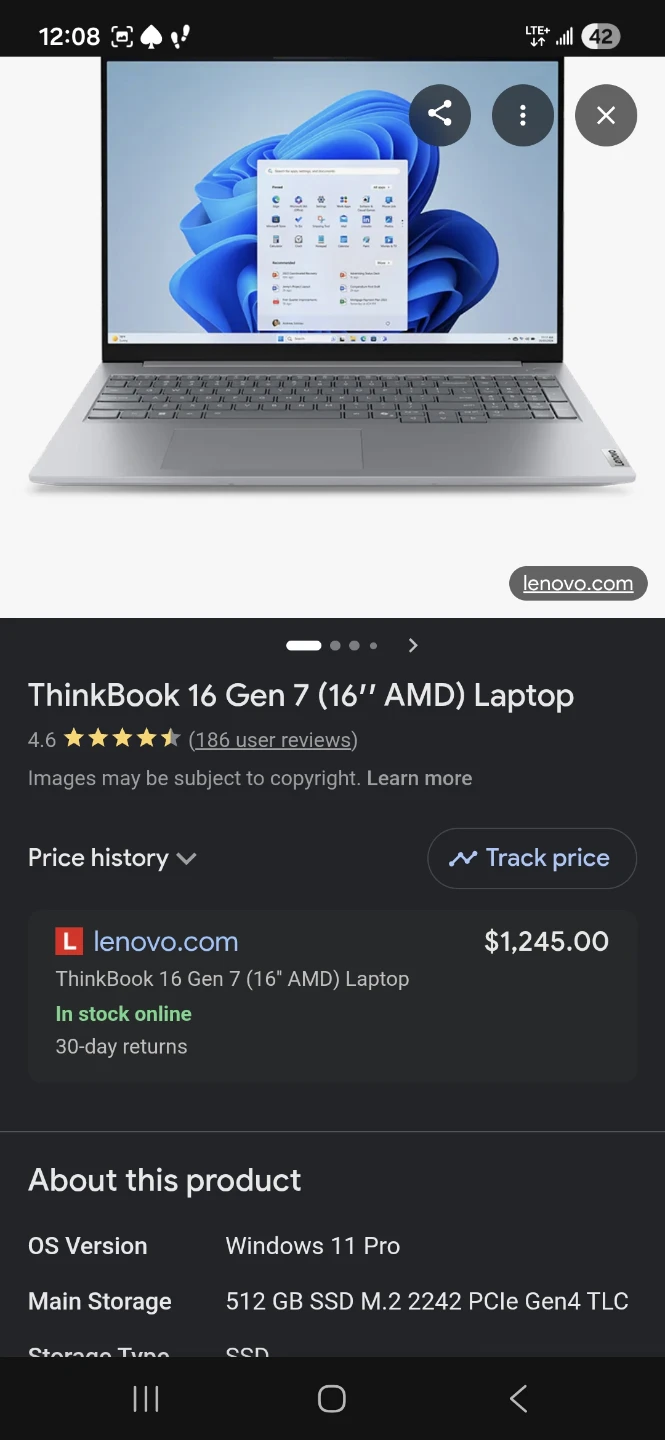 WOW !QUICK SELL? Lenovo ThinkBook 16 Gen 7 Laptop