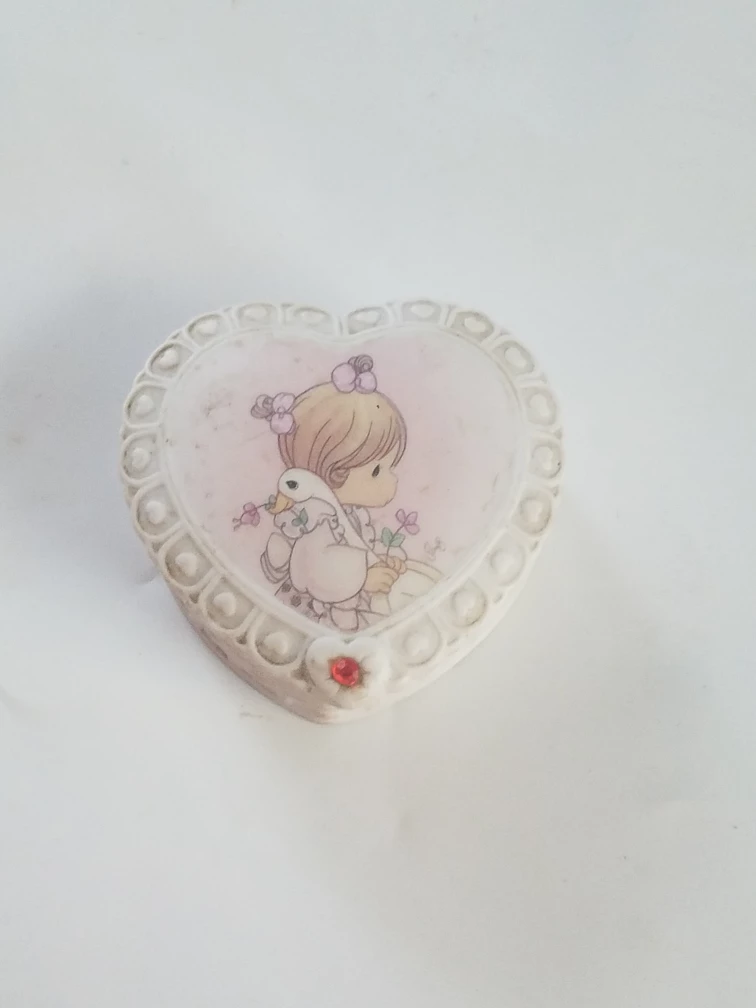Precious Moments July Heart Trinket Box
