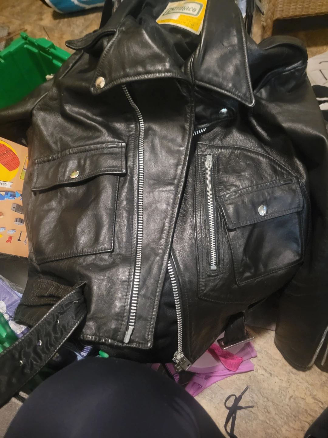 Brímaco Black Leather Motorcycle Jacket - photo 4