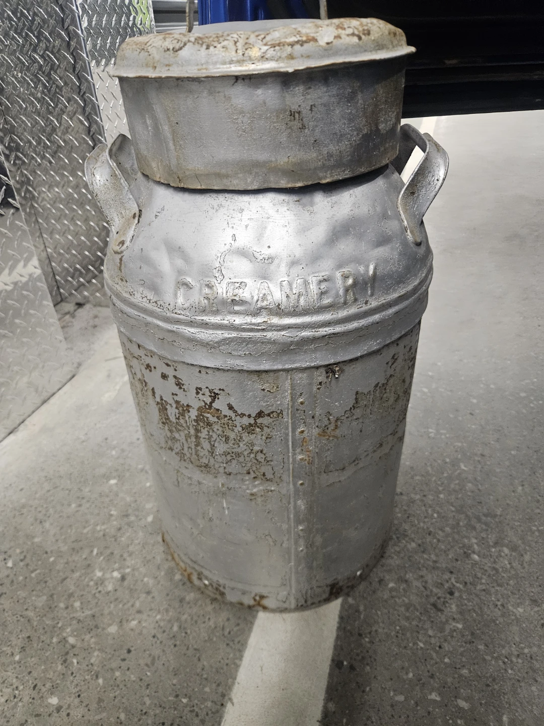 Vintage Toronto Milk Can and Fenelon Metal Bucket