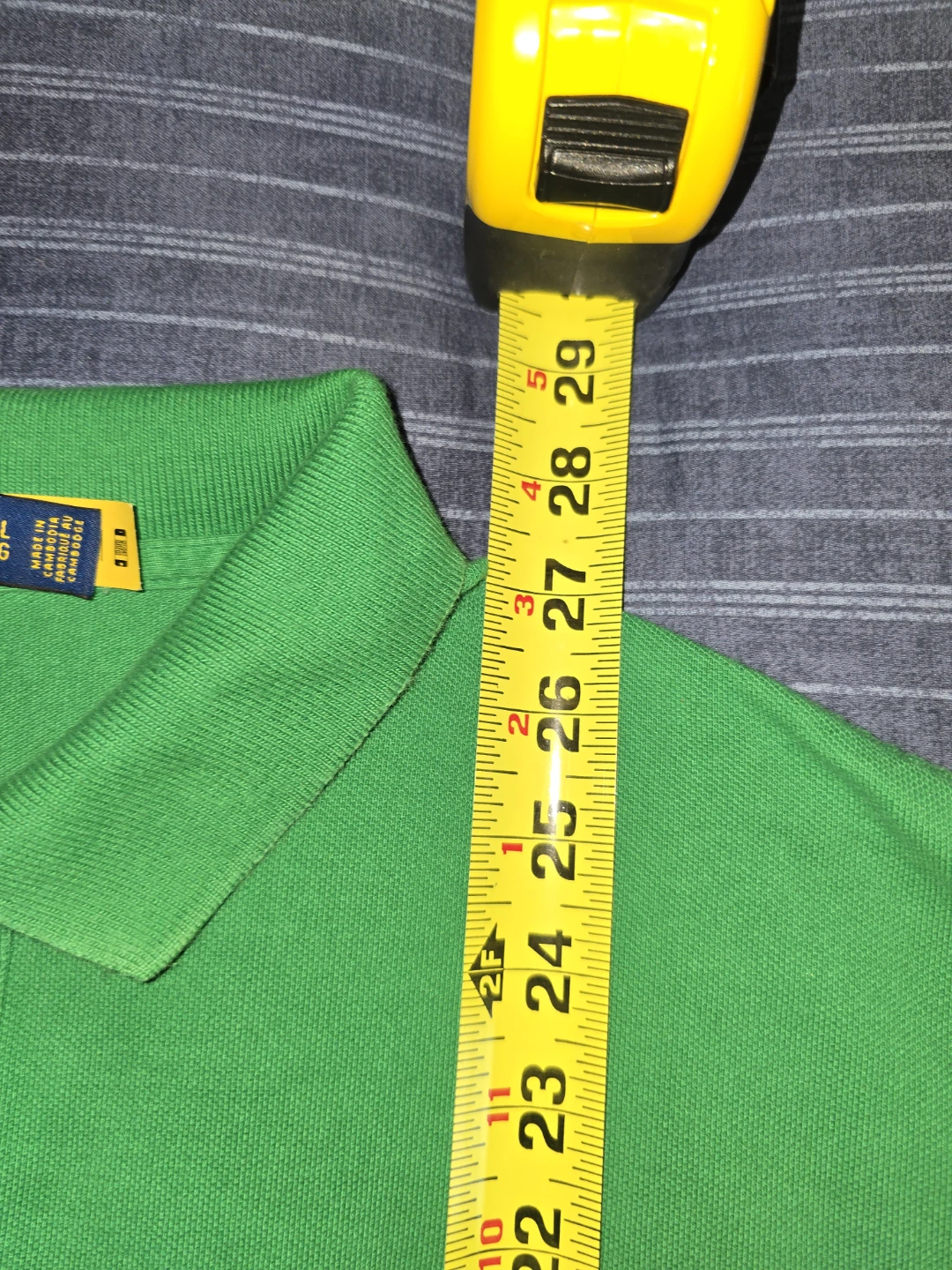 Lg - Ralph Lauren Polo Big Pony Green/Orange Shirt (CLEAN) - photo 3