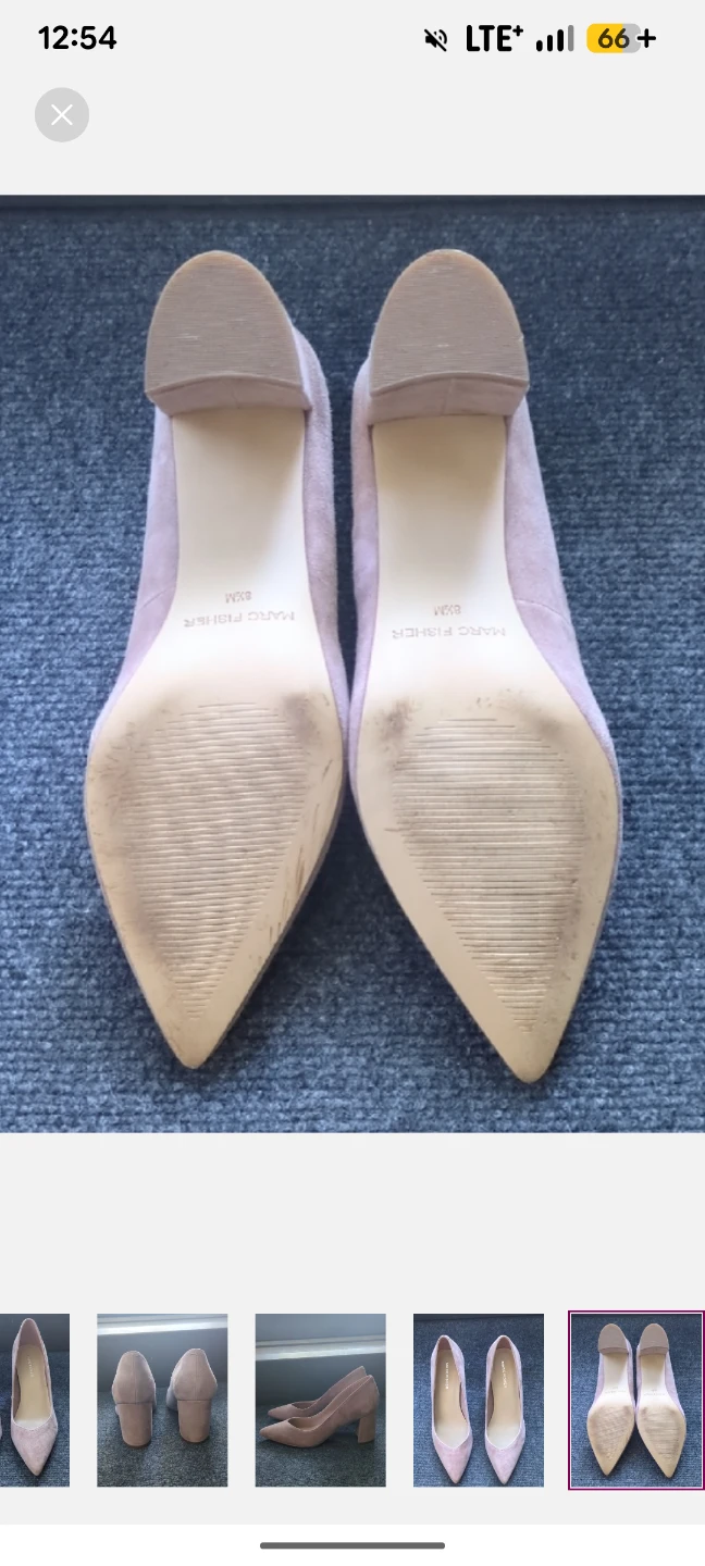 8.5 Marc Fisher Suede Block Heels -dusty pink - photo 3