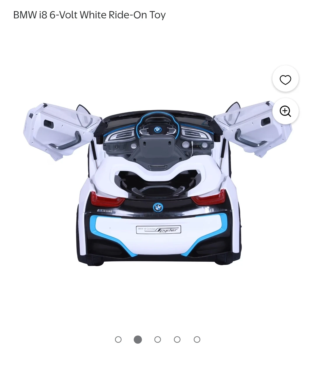 Kids Ride-On BMW i8 6-Volt White - photo 4
