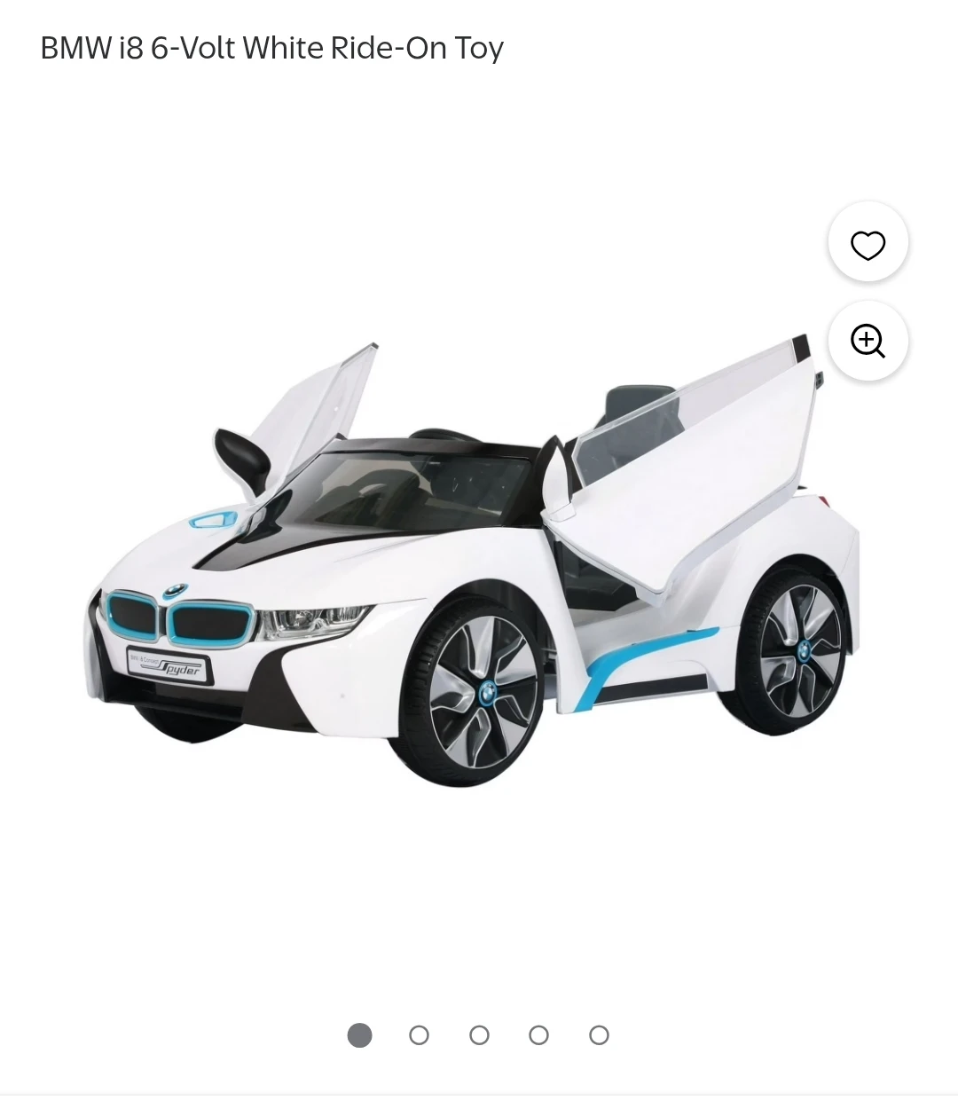 Kids Ride-On BMW i8 6-Volt White - photo 5