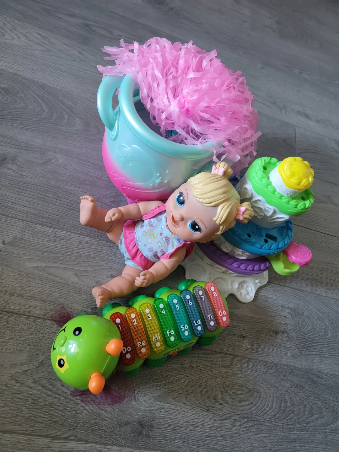 Baby Doll with Xylophone and Toy Pot