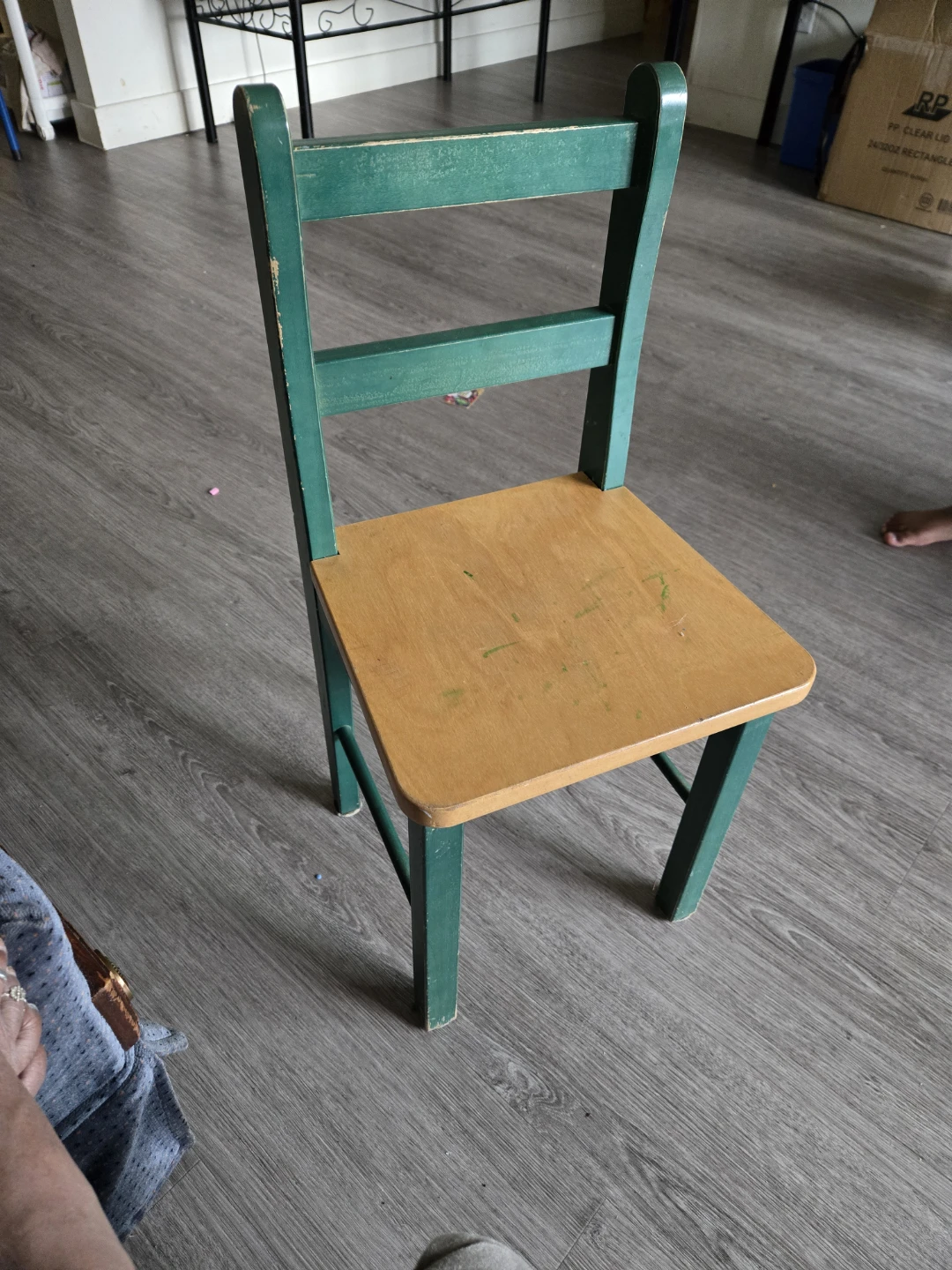 Green Wooden Kids Chair - photo 2