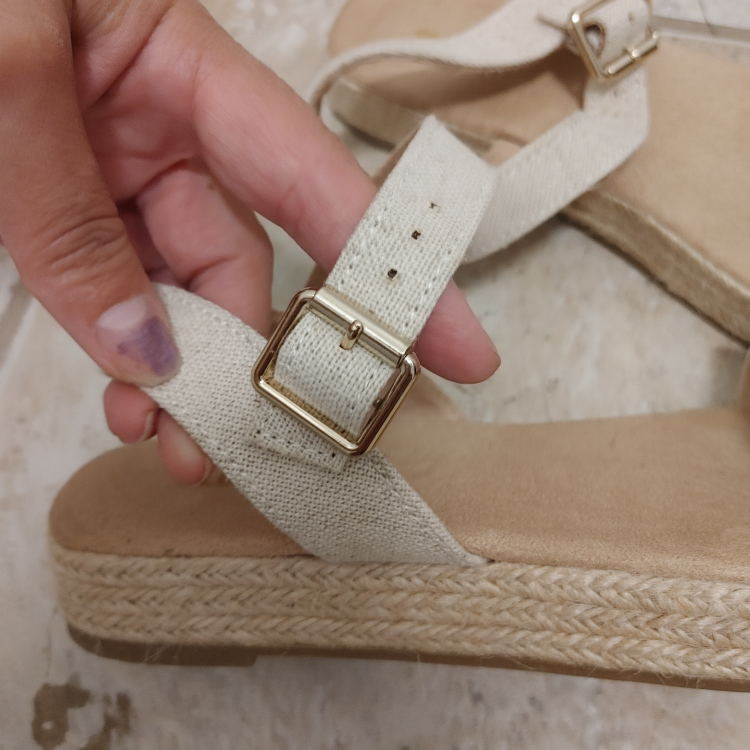 Old Navy Espadrille Wedge Sandals Cream Size 9 - photo 3