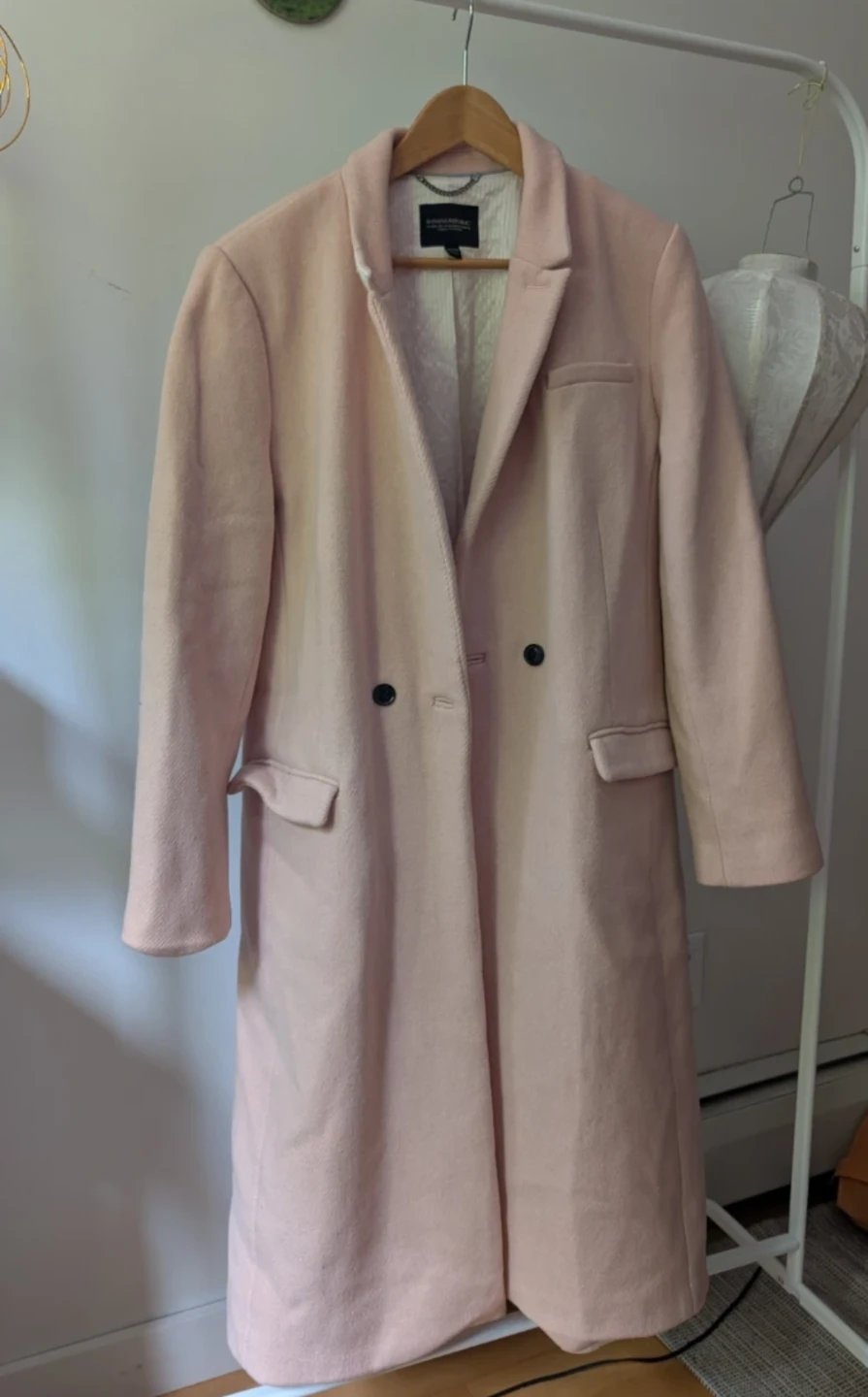 Banana Republic Pink Wool Blend Coat XL