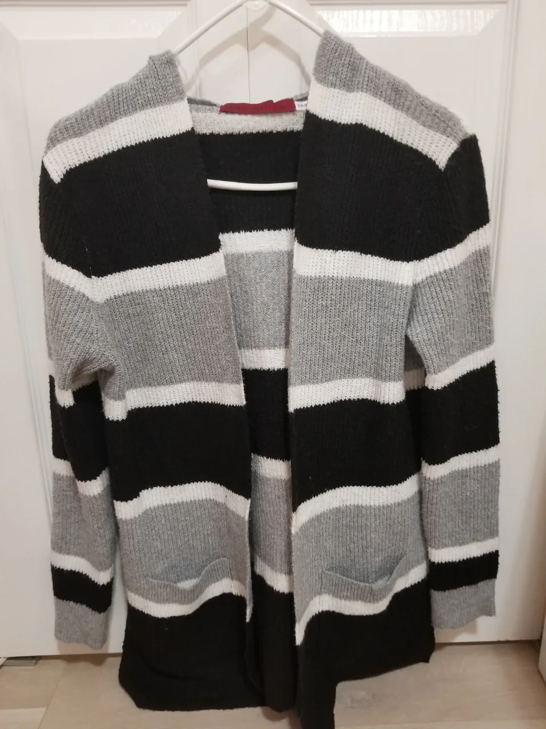 Striped Hooded Cardigan