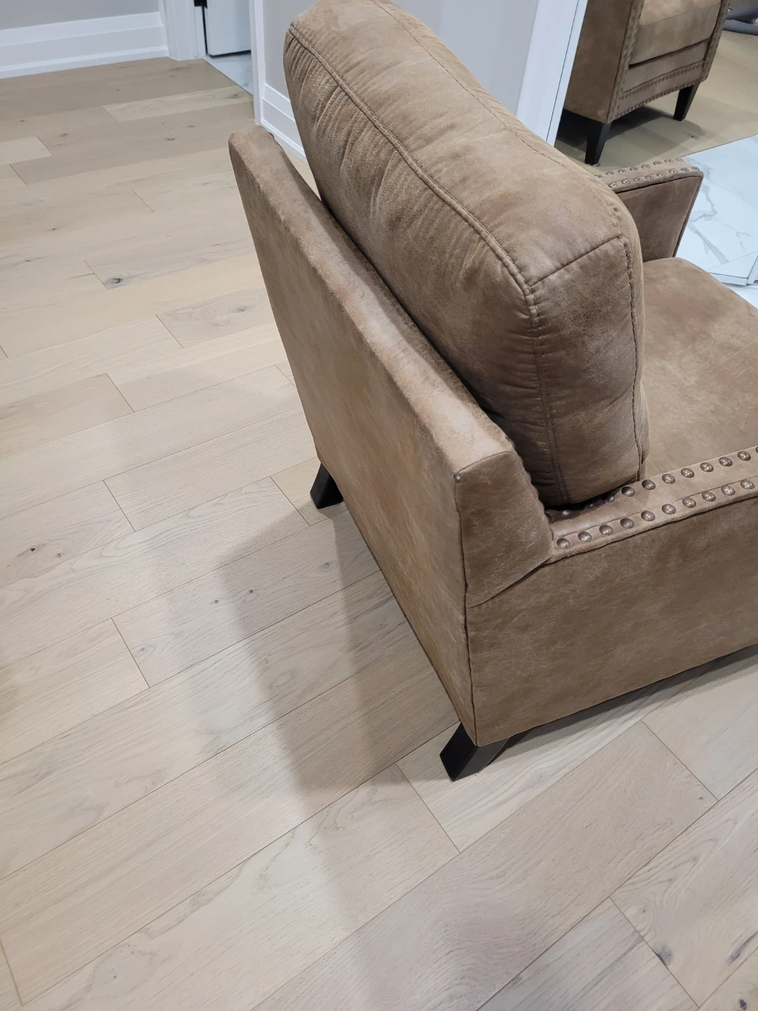 Brown Accent Chair with Stud Detailing - photo 4