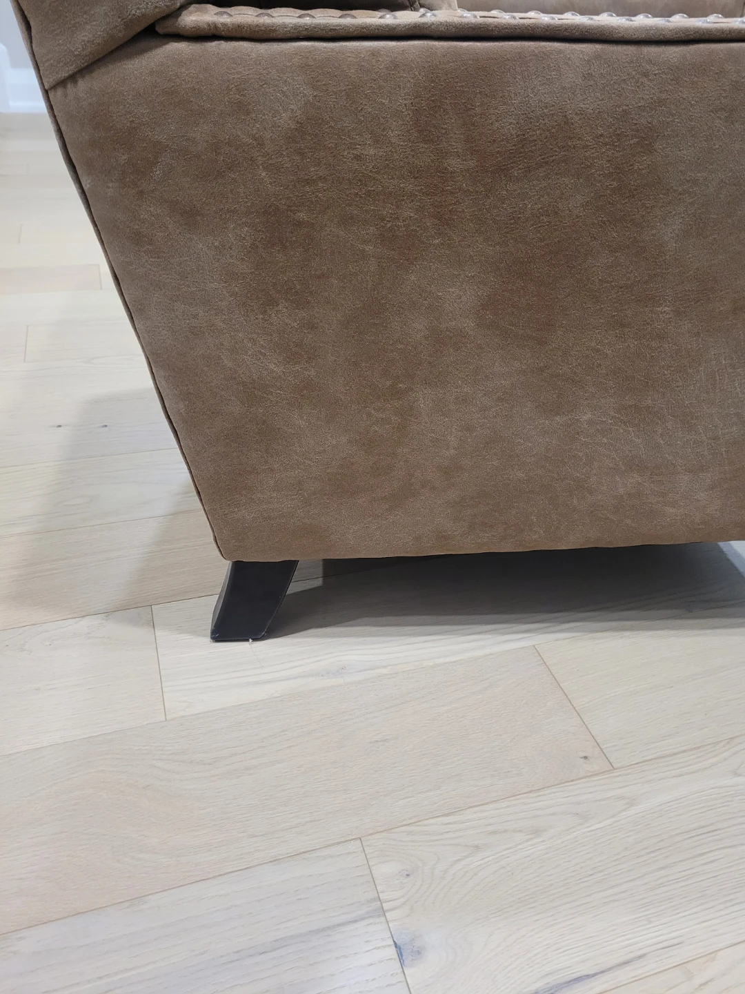 Brown Accent Chair with Stud Detailing - photo 5
