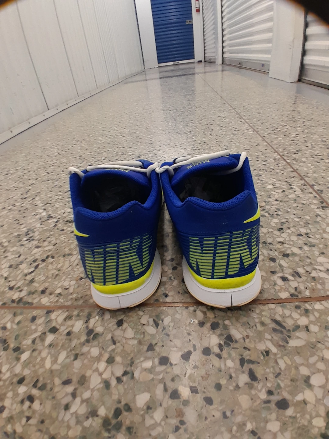 Nike Free RN Flyknit Running Shoes - Blue/Yellow Men's size 13 - photo 2