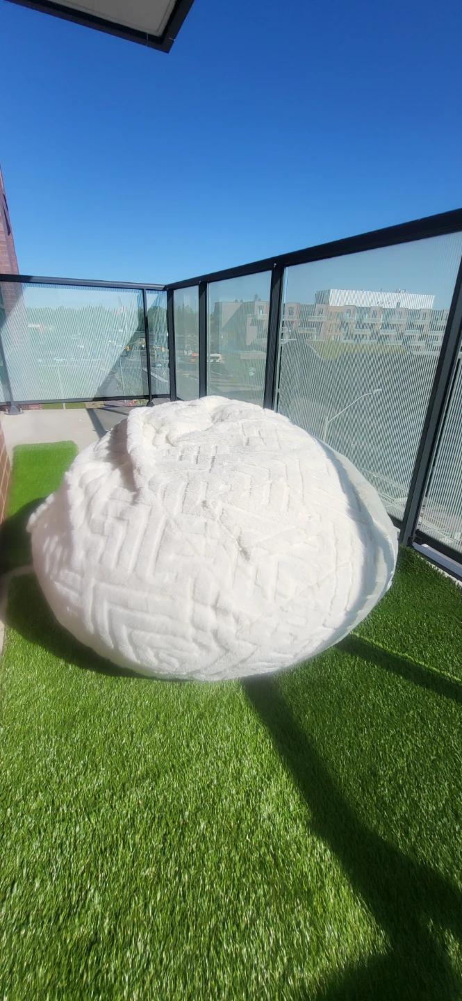 White Plush Bean Bag Chair