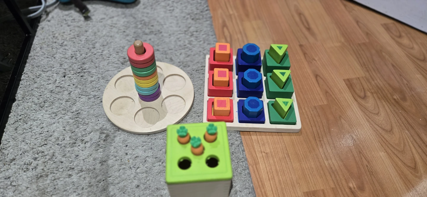 Wooden Stacking Rings & Shape Sorter Toys