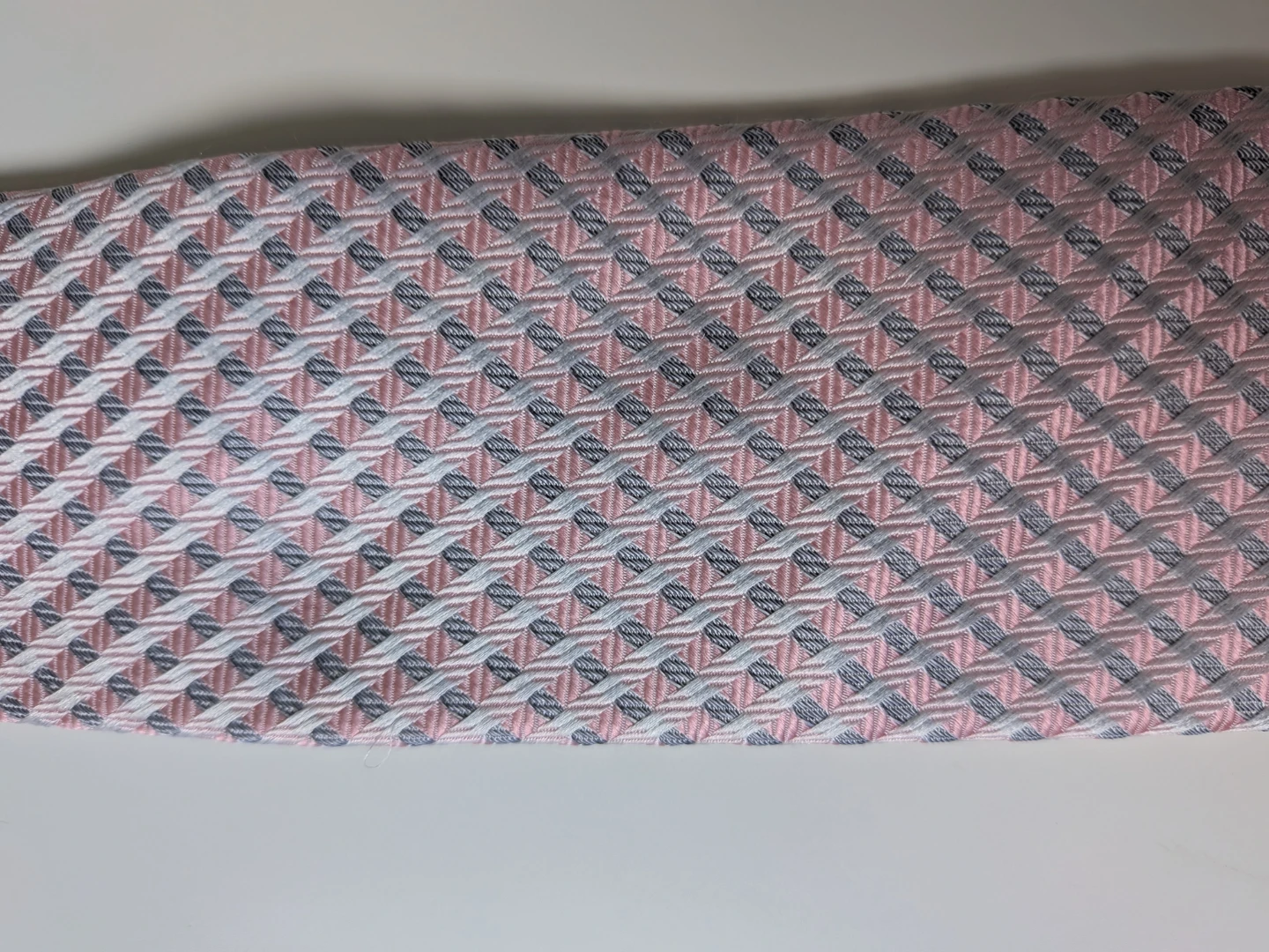 Tristan Silk Tie - Pink/Grey Pattern - photo 2