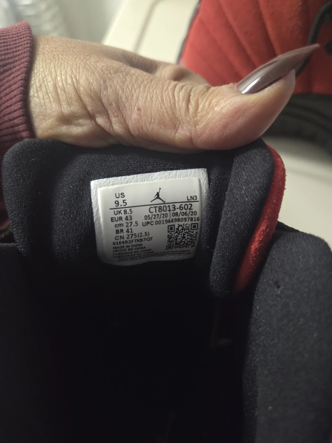Air Jordan 12 Retro Gym Red Black Sneakers - photo 2
