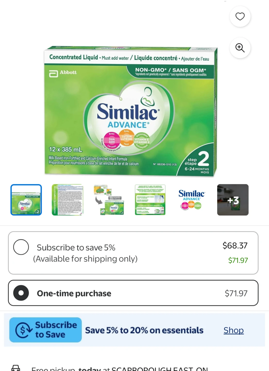 Similac Advance Step 2 -  12 x 385 ml- June 1st expiry